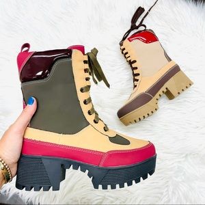 Olive/Tan combat boot